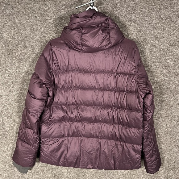 Outdoor Research Transcendent Down Pullover Jacket Womens Small Purple Hooded - Picture 8 of 9